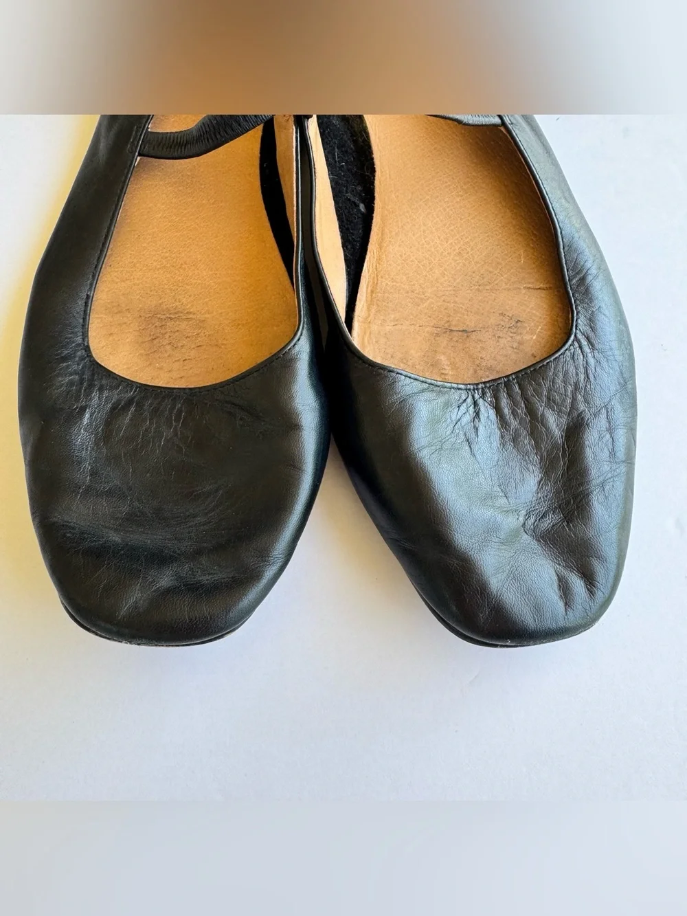 Madewell Shoes Wm 9 Classic Black Leather Mary Jane Ballet Flats The Greta